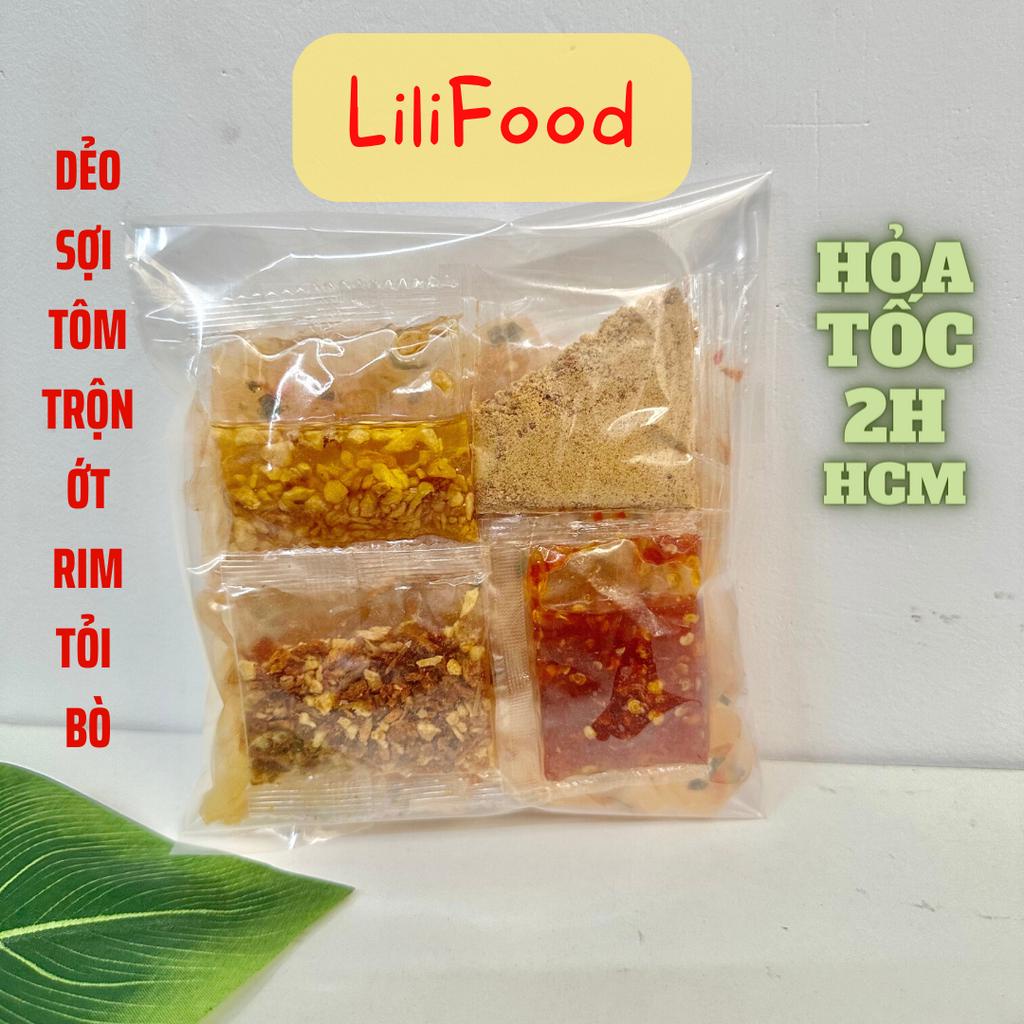 Bánh Dẻo Sợi Tôm Trộn Ớt Rim Mật Ong Dầu Tỏi Khô Gà/Tỏi Bò Siêu Ngon-Lilifood