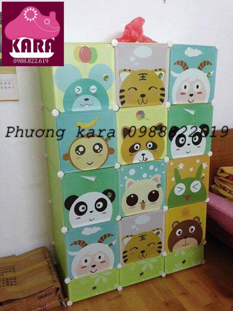 FREESHIP 99K TOÀN QUỐC_Tủ lắp ghép 12 ô kèm 3 ô giày