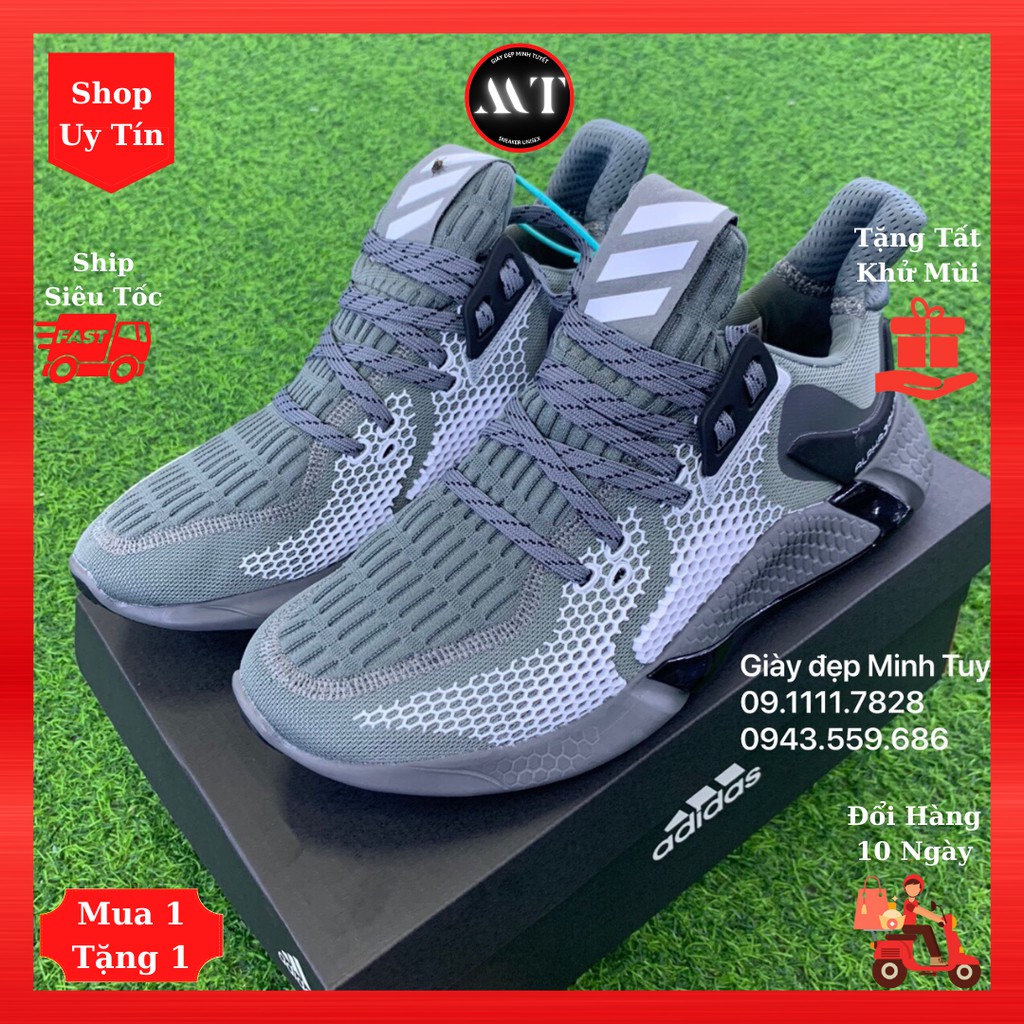 Giày Alpha-Bounce mới Xám full sneaker nam đẹp cao cấp, giá rẻ, giày chạy bộ thể thao hot trend, Shop uy tín Hà Nội