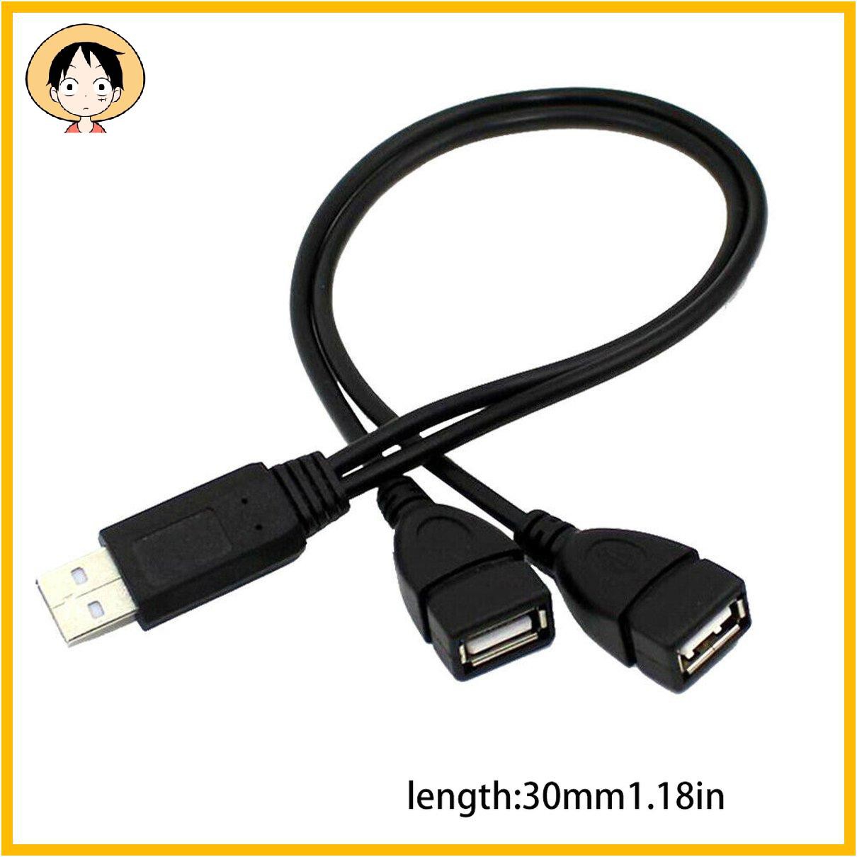 Dây Cáp Chia Cổng Usb 2.0 A 1 Đầu Đực Sang 2 Cổng Usb Cái (0303)