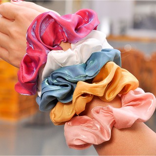 Cột tóc Scrunchies Vải Màu Phong Cách Retro T006