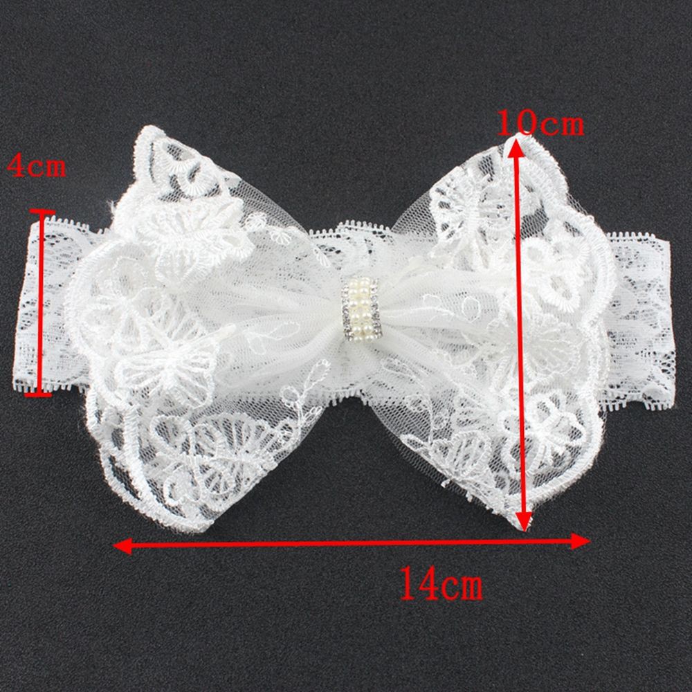 Băng Đô Cài Tóc Phối Ren Cho Bé Gái