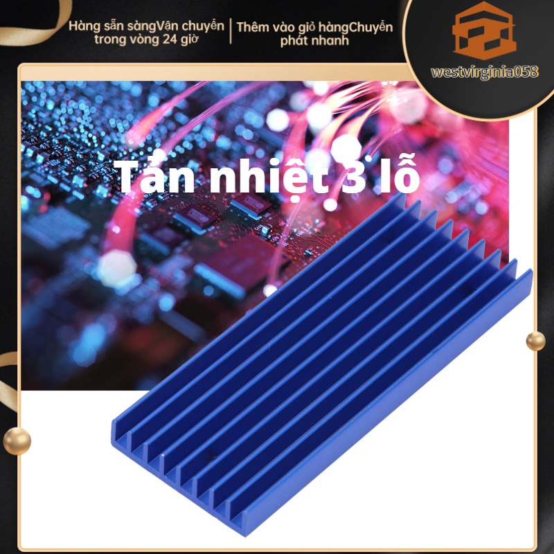 Hàng Hot Q28 * 6 * 71.5 Bộ tản nhiệt tản nhiệt bằng nhôm ba lỗ làm mát bằng nhôm cho chip bảng mạch Hàng giao ngayWestvirginia058