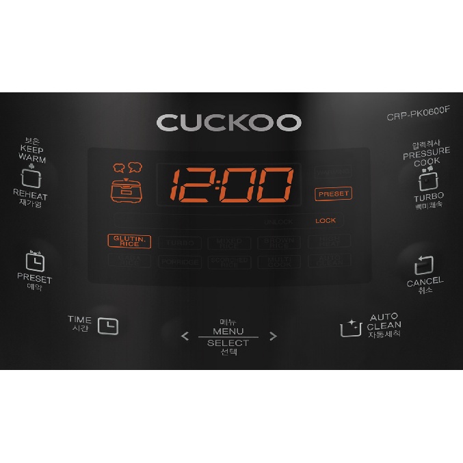 Nồi cơm điện Cuckoo 1.08 lít CRP-PK0600F 4-6 người ăn (màu đen/đỏ) - BH chính hãng 24 tháng