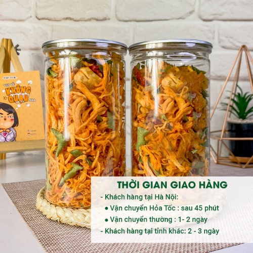 Ăn vặt Hà Nội Việt Nam khô gà lá chanh 100gr - 300gr xé cay thơm ngon đảm bảo ATTP - Orgafoods | BigBuy360 - bigbuy360.vn