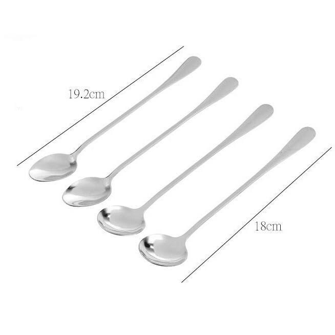 Muỗng cà phê thép không gỉ có tay cầm dài thiết kế sáng tạo tiện lợi cho nhà bếp