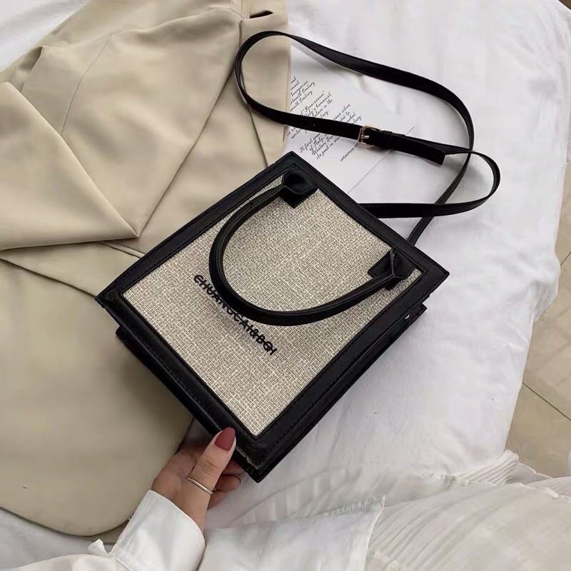 TÚI XÁCH ĐEO CHÉO HÌNH CHỮ NHẬT ĐỨNG PHONG CÁCH VINTAGE - 2N.House