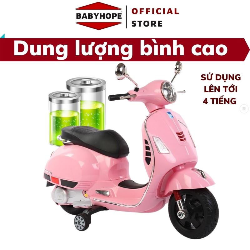 Xe Máy Điện Trẻ Em Vespa Dành Cho Bé Gái Từ 2-8 Tuổi Cực Đẹp BABYHOPE