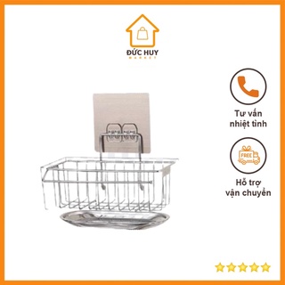 Kệ, giỏ đựng miếng rửa bát inox dán tường