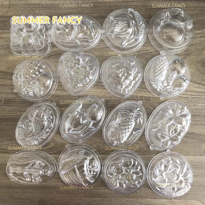 (60 mẫu) Khuôn rau câu nhỏ 8cm đủ mẫu nhựa, giao ngẫu nhiên rau câu nhí - Jelly mold