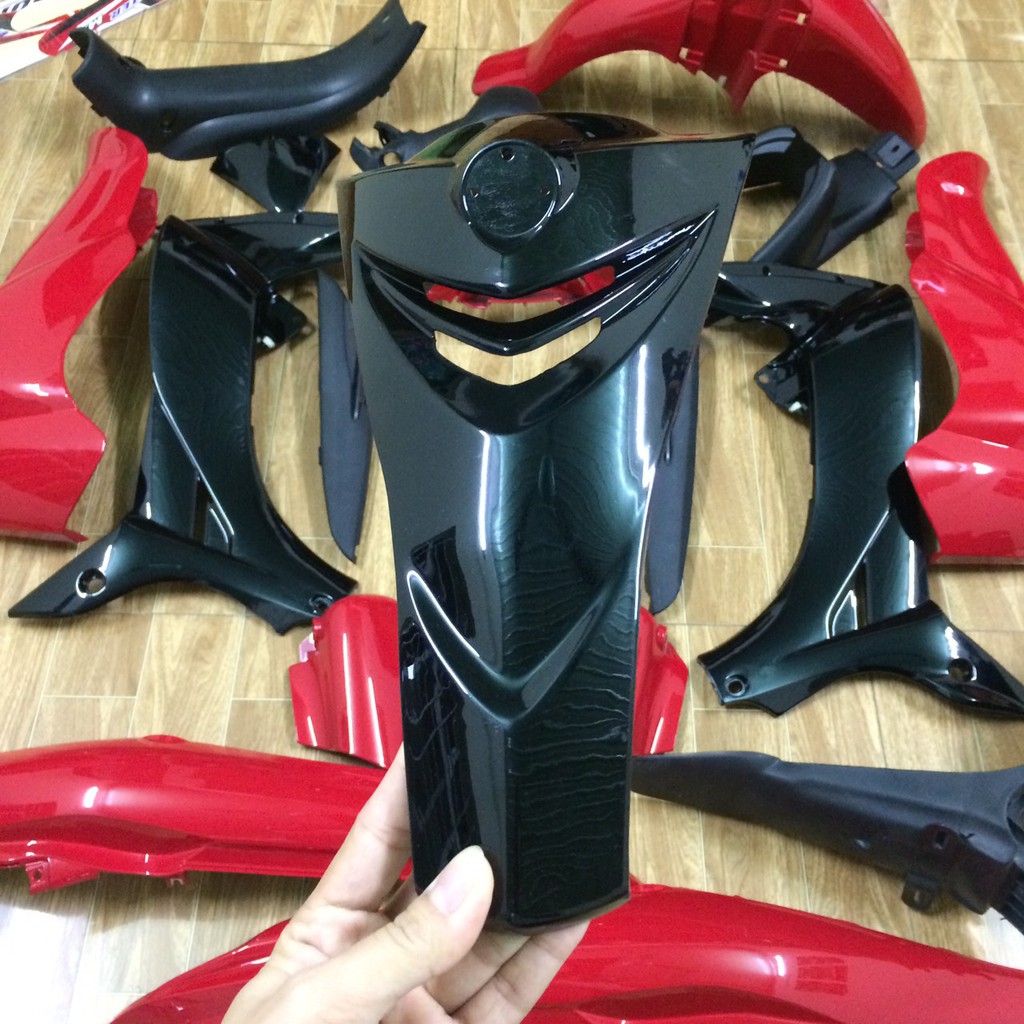 Bộ vỏ nhựa xe JUPITER gavita MÀU ĐỎ  -dàn áo xe jupiter MX TẶNG TEM  ,nhựa nguyên sinh loại 1