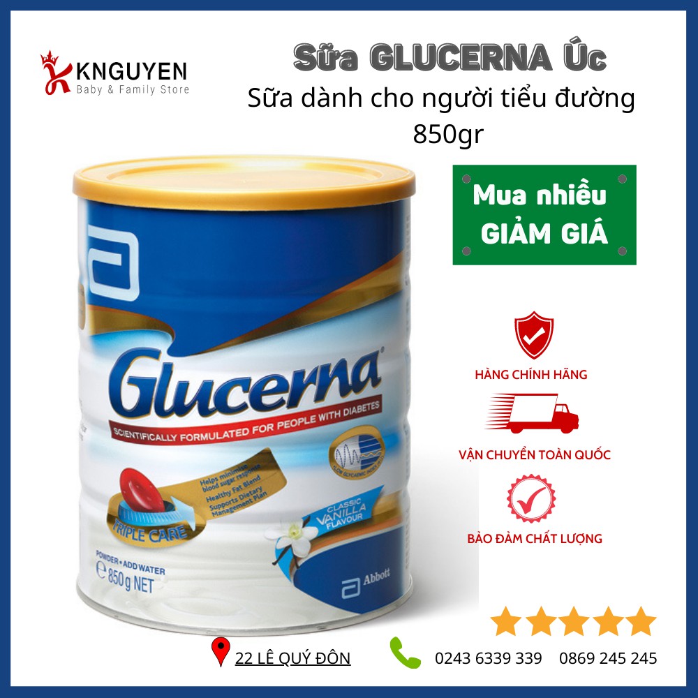 Sữa tiểu đường Glucerna Úc 850g - Hàng Air Date mới