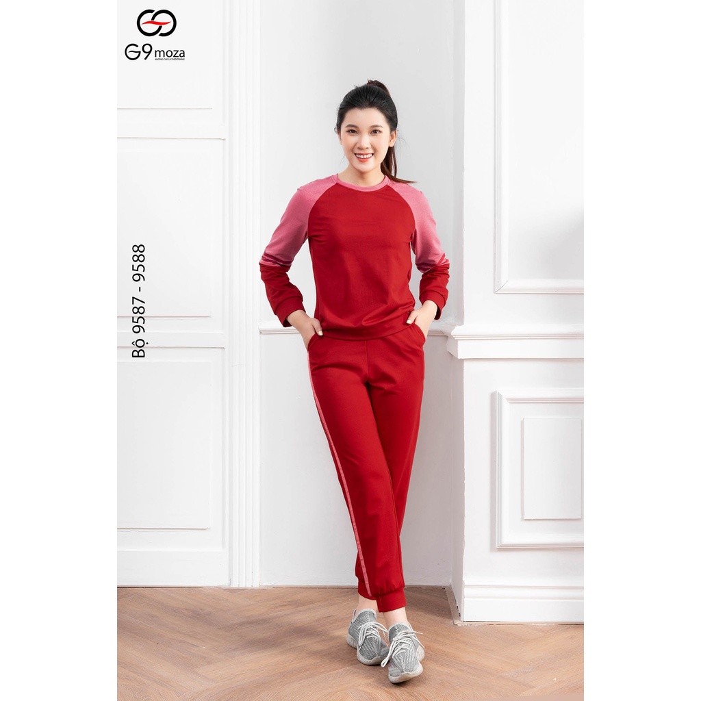 Bộ cotton G9moza dài tay 9587 - 9588