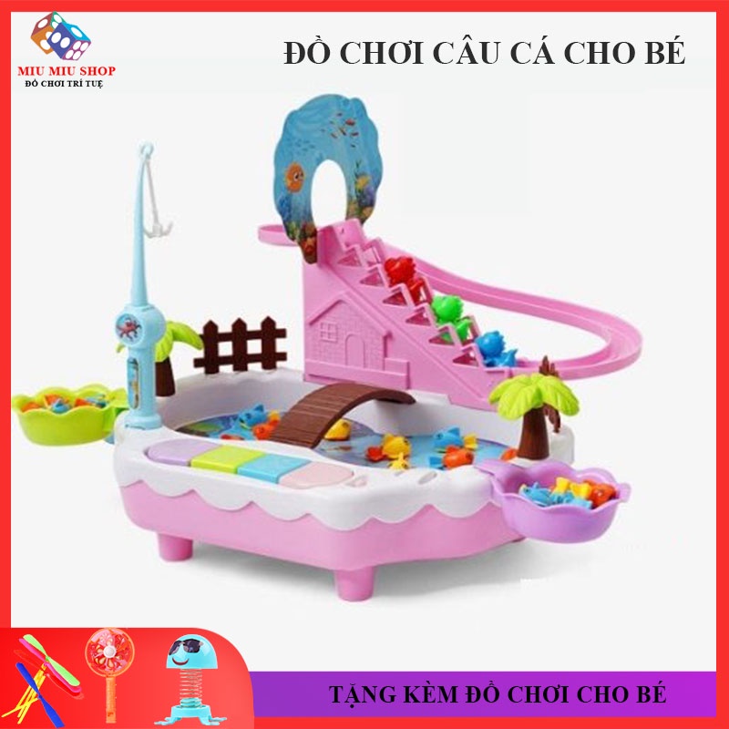 Đồ Chơi Câu Cá Kết Hợp Leo cầu Thang, Đồ Chơi Trẻ Em Cho Bé Câu Cá Điện, Loại Lớn Dùng Pin Hoặc Cắm Điện