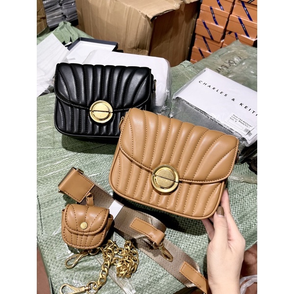 Túi cê ka khoá tròn kèm ví dây đeo bản to chuẩn loại 1, 70767#