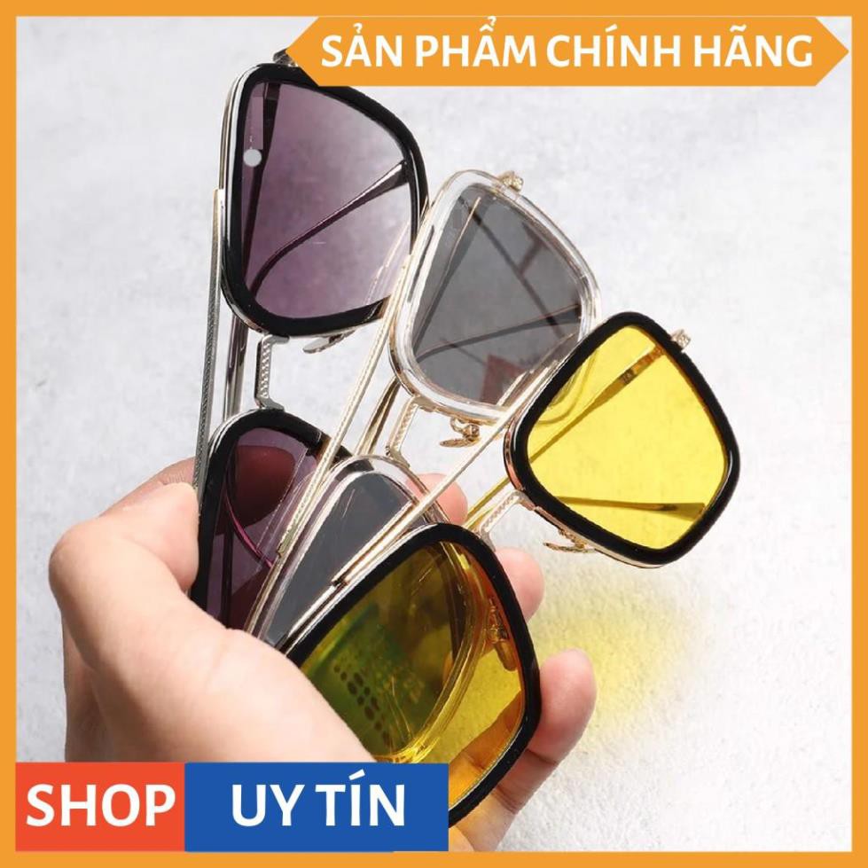 Mắt kính râm nam nữ kính mát FULLBOX HÃNG POSHOP IRON MAN EDITH gọng kim loại cao cấp chống chói tia UV thời trang | BigBuy360 - bigbuy360.vn