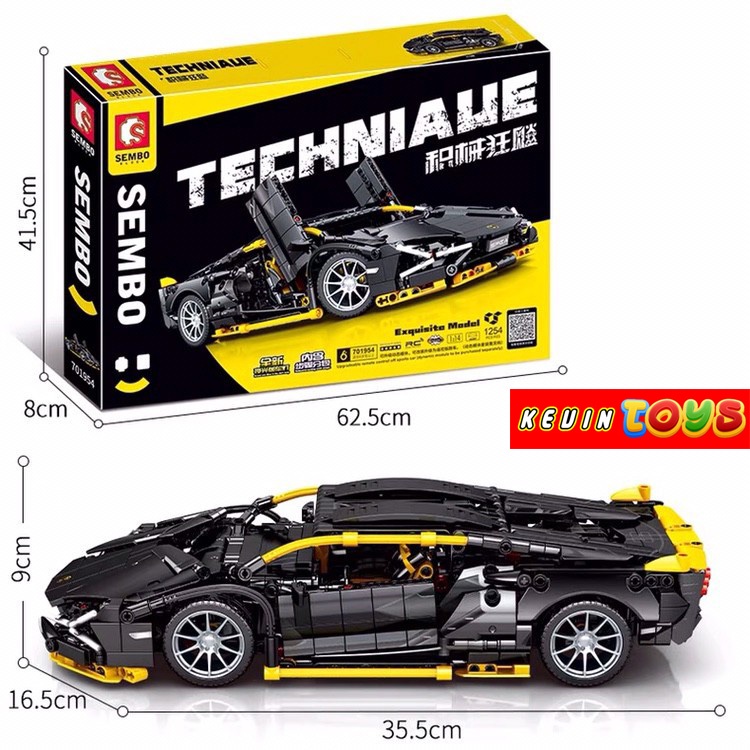 Đồ Chơi Lắp Ráp Kiểu LEGO Technic Xe Điều Khiển Từ Xa RC Siêu Xe Lamborghini Aventador SV No.701954 Với 1254 Mảnh Ghép