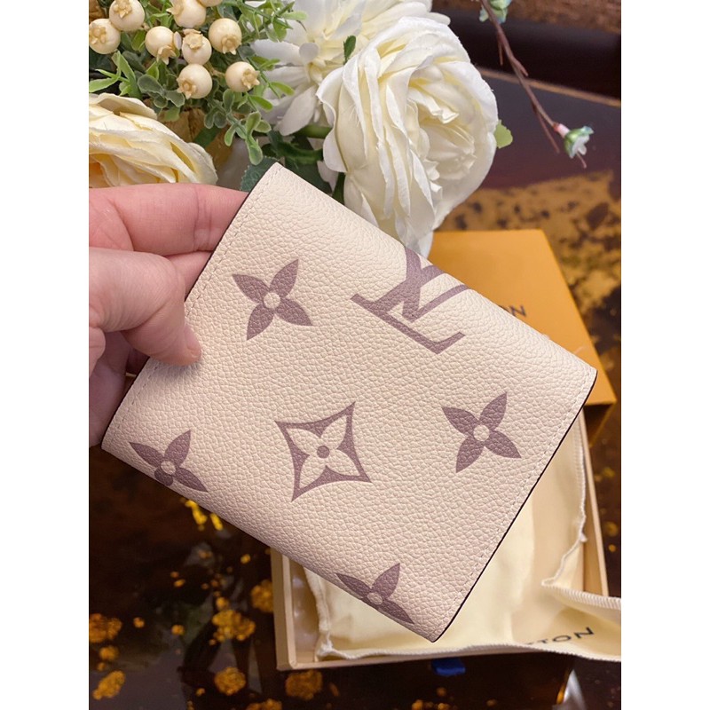 Ví mini dáng gấp có khuy bấm của nữ Louis Vuitton LV Monogram Empreinte da thật cao cấp