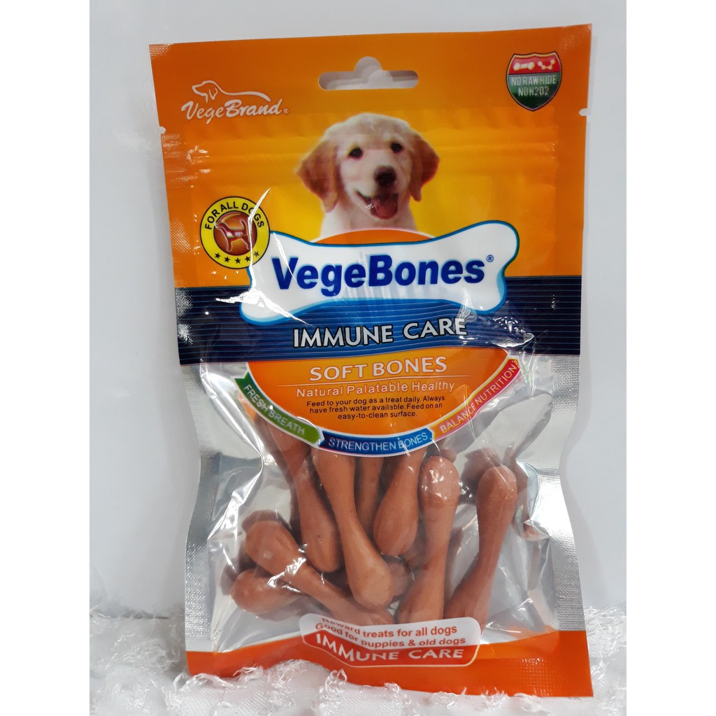 Xương thưởng cho chó mèo Vege Bones 60g - Canxi, mượt lông, tiêu hóa, sạch răng - Vegebrand @pet713