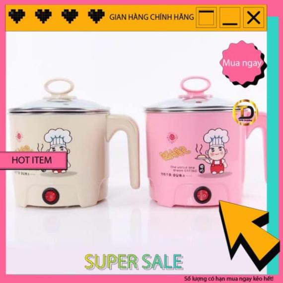 Ca Lẩu Mini🍜 Ca Mì Điện Mini🍜 Ca Mì Đa Năng 🍜 Size 18cm Đun Nước Siêu Tốc 500w