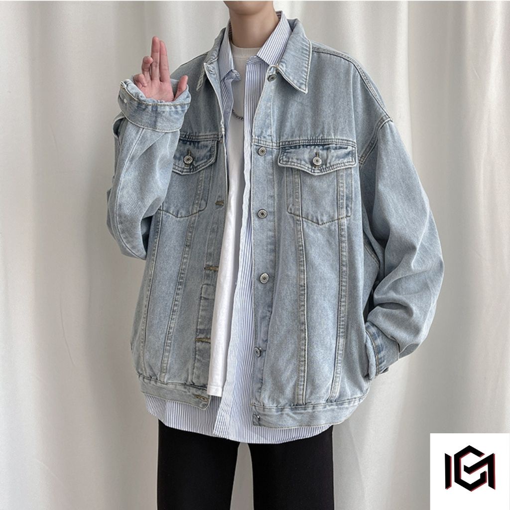 Áo khoác jean chumi form rộng phong cách hàn quốc cực đẹp cm039