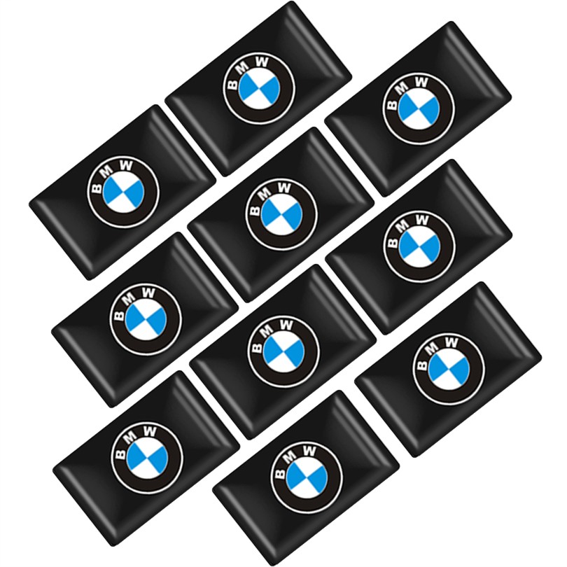 Set 10 Miếng Dán Trang Trí Vô Lăng Xe Hơi Bmw M Power F30 F20 F10 F32 F34 F36 F25 ...