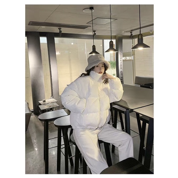 Áo Khoác Phao Nhung Croptop Siêu Ấm Chuẩn Quảng Châu