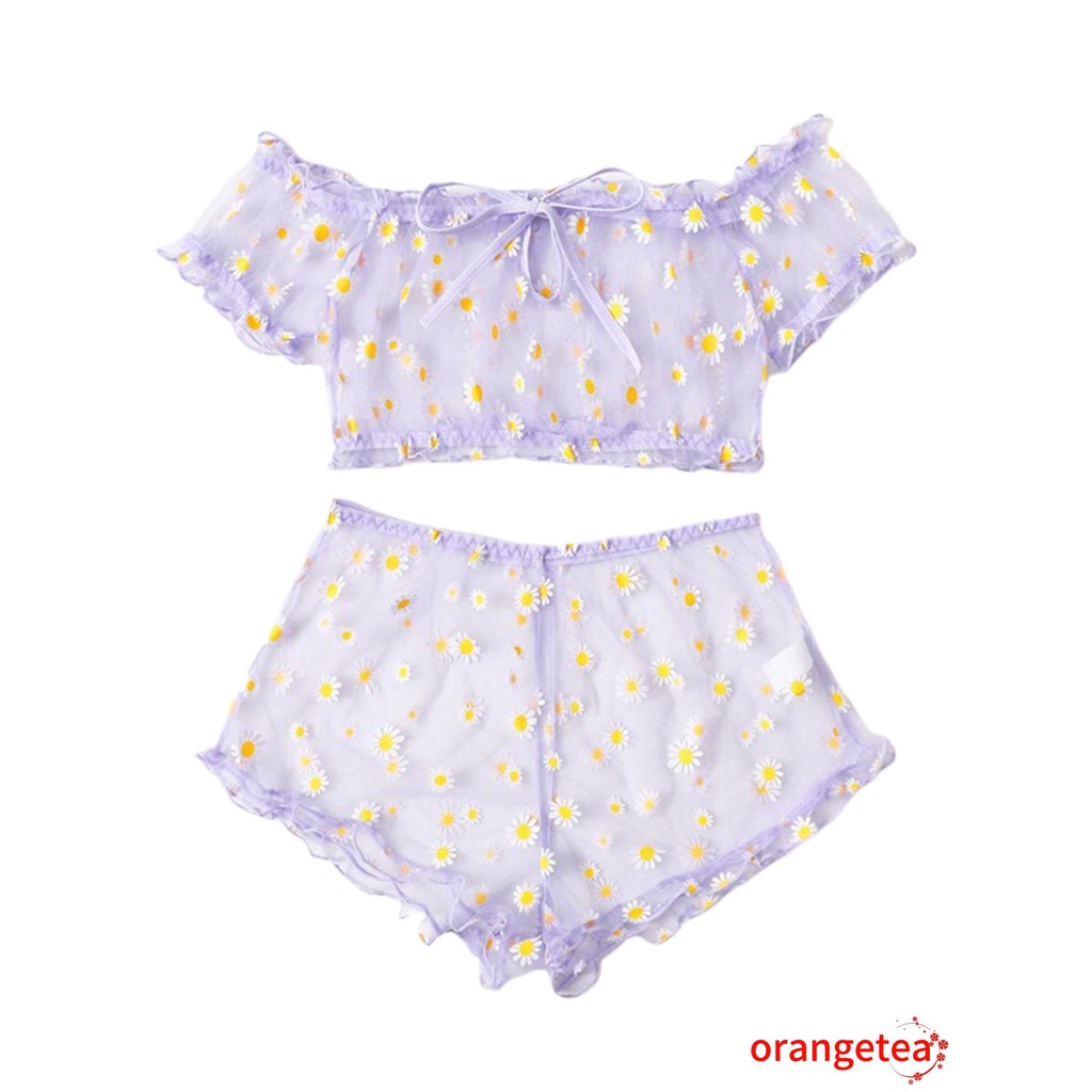 Bộ Đồ Lót 2 Mảnh Phối Ren Quyến Rũ Cho Nữ