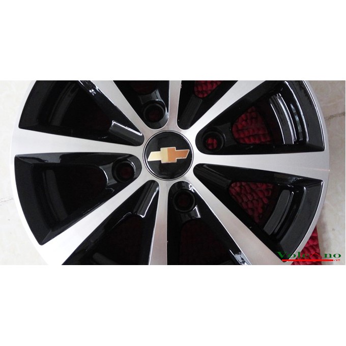 Set 4 Miếng Dán logo 56mm Trang Trí Trục Bánh Xe Hơi Mitsubishi Mazda Hyundai Chervolet Kia Toyota