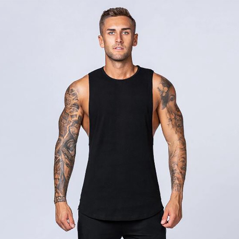 Mens Back Letter Printed Graphic Vest Singlets Gym Work out Hip Hop Streetwear MEns Sando Stringers