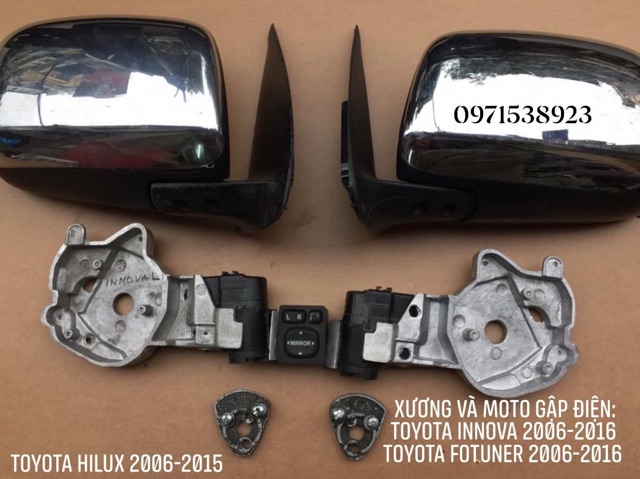 Bộ moto gập gương tự động cho TOYOTA INNOVA FORTUNER HILUX 2006-2016