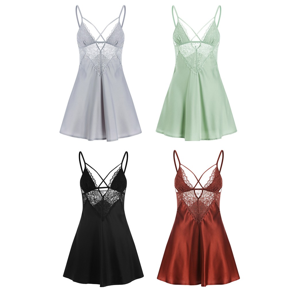 Váy ngủ babydoll bằng lụa sang trọng, đầm ngủ lụa đẹp gợi cảm TK2439