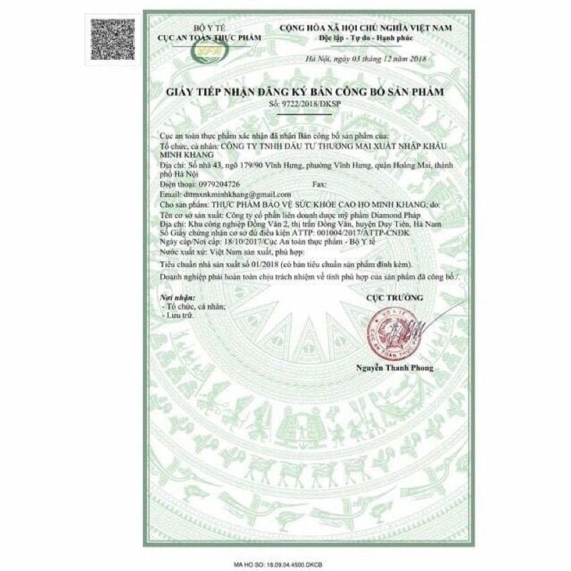 Cao ho minh khang hành chính hãng