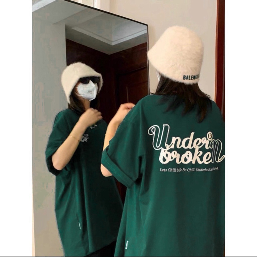 Áo thun tay lỡ form rộng BeeCy basic TEE, Áo phông nam nữ cổ tròn màu xanh ghi đen trắng chất dày dặn oversize mã AT001