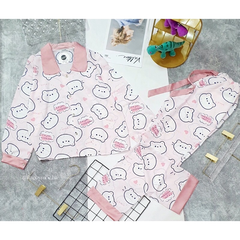 [GIẢM GIÁ]BỘ NGỦ PYJAMA MẶC NHÀ LỤA