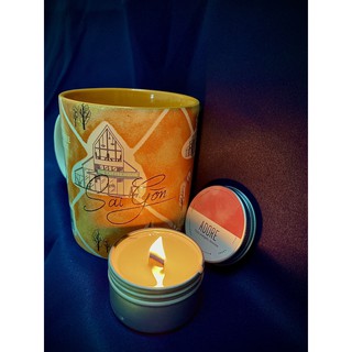 Nến thơm mini AGAYA/ Candle Cup (hộp travel size 45g/ bấc gỗ), có tách set (được chọn mùi)