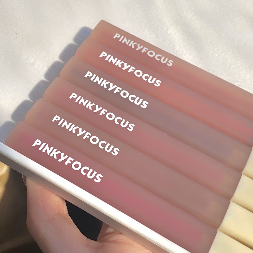 Son Bóng Pinkyfocus Dưỡng Ẩm Không Dễ Phai Màu Không Dính Ly