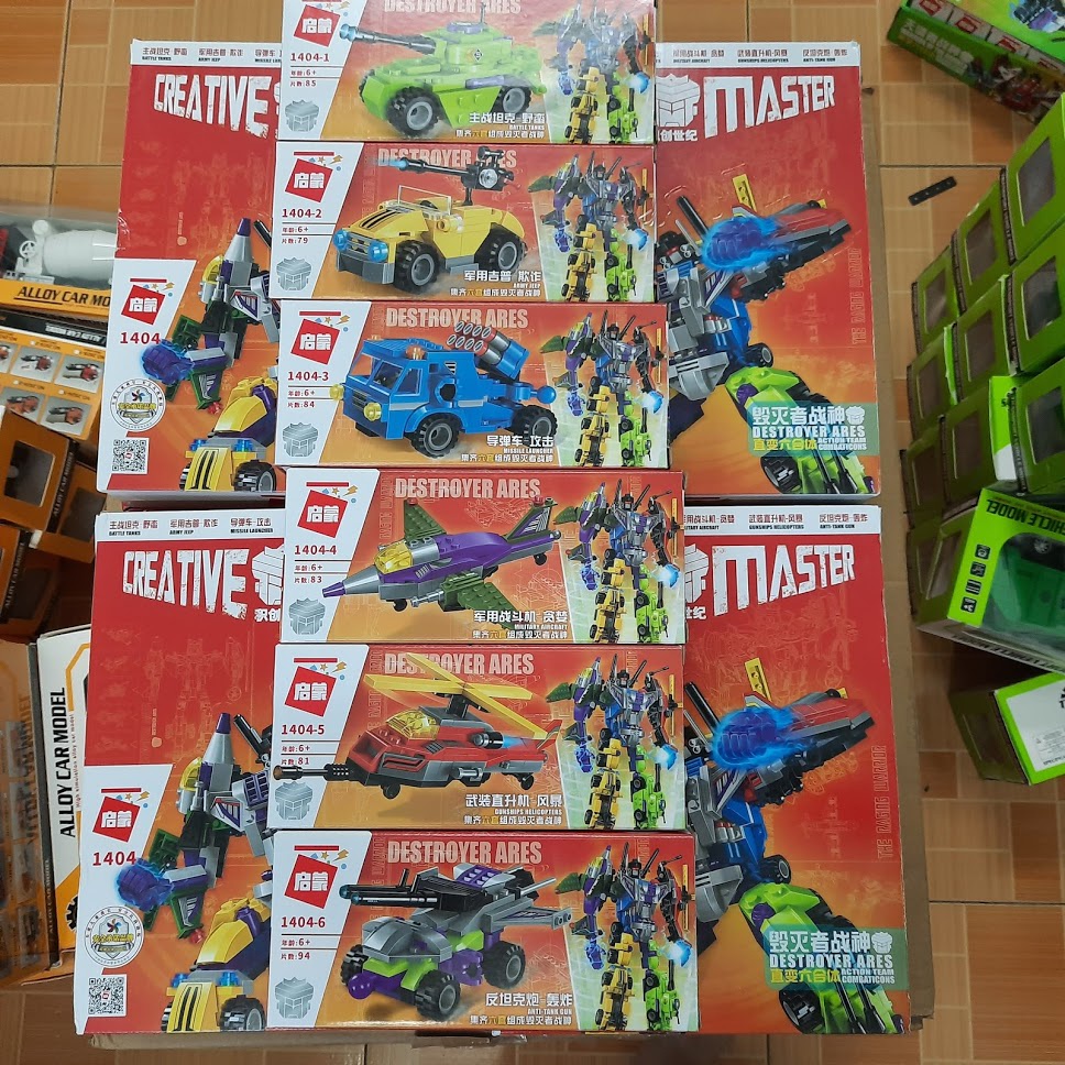 Bộ lắp ráp đồ chơi lego mô hình robot 6 trong 1 cho trẻ em No.1404