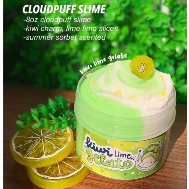 KEM CHANH KIWI - cloudpuff slime
