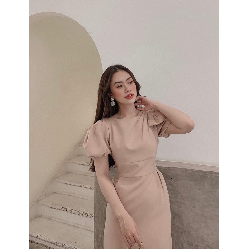 Đầm dự tiệc🌹FREESHIP 🌹Đầm body tay phồng nơ vai | WebRaoVat - webraovat.net.vn