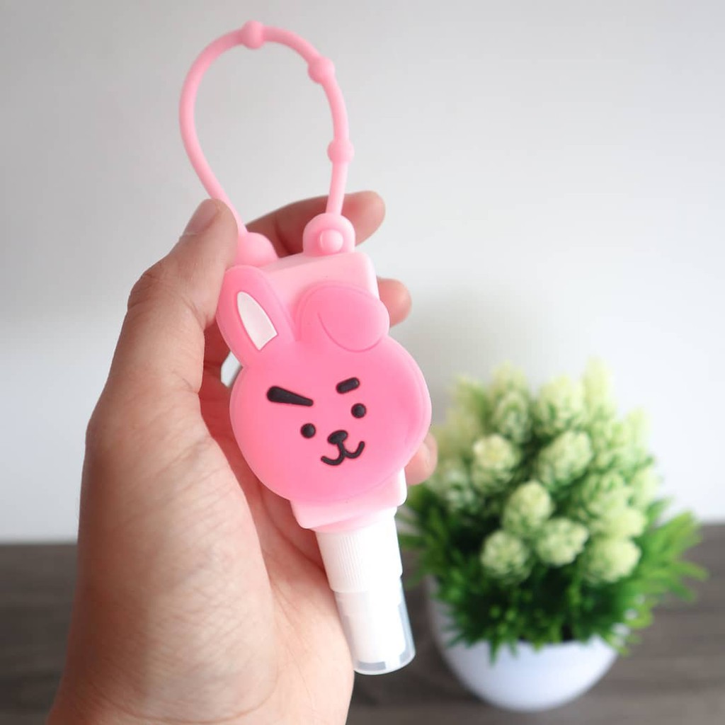 Bình xịt khử trùng tay họa tiết Bts Tata Cooky Koya Chimmy độc đáo
