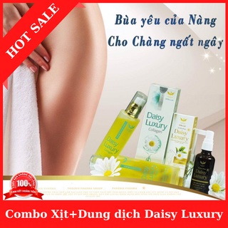 Combo dung dịch vệ sinh, xịt phụ khoa Daisy Luxury 💥LOẠI TỐT💥 dung dịch vệ sinh làm sạch kháng khuẩn khử mùi hôi