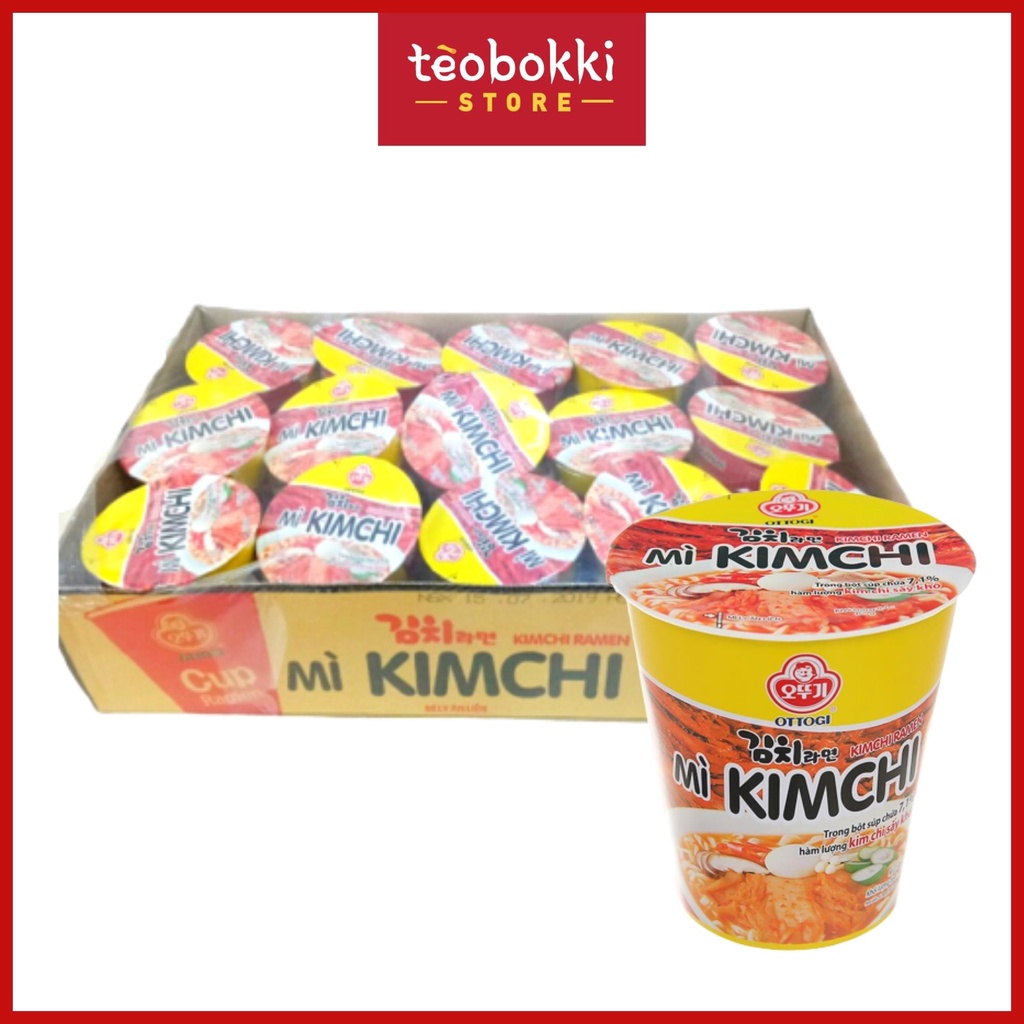 Thùng 15 ly mì kimchi Ottogi 62g