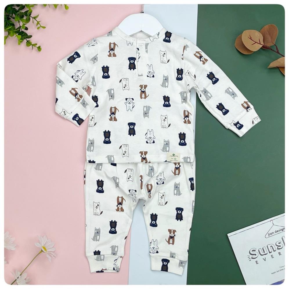 Bộ sơ sinh cotton  Bé trai  Litibaby, size 6M - 36M, dành cho bạn từ 5kg đến 14kg,