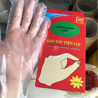 [100 CHIẾC] GĂNG TAY NILONG DÙNG 1 LẦN LOẠI TỐT LOẠI DÀY DẶN