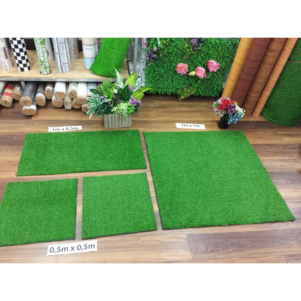 thảm cỏ nhân tạo khổ 1m x 1m, dày 1cm