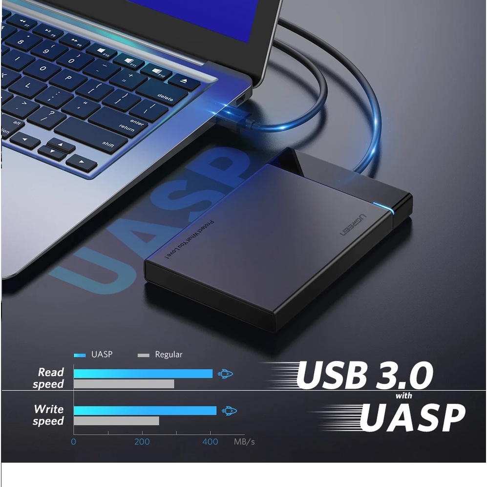 Hộp đựng ổ cứng 2,5 inch USB 3.0 chính hãng Ugreen 30847 cao cấp