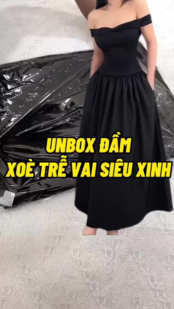 Đầm maxi dài trễ vai hàng quảng châu, váy xoè đi biển VD920 | BigBuy360 - bigbuy360.vn