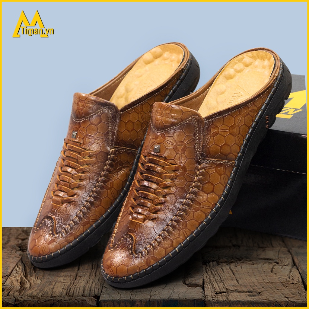Giày bít mũi da bò TIMAN SA10 sang trọng êm chân thời trang bảo hành 5 năm | BigBuy360 - bigbuy360.vn