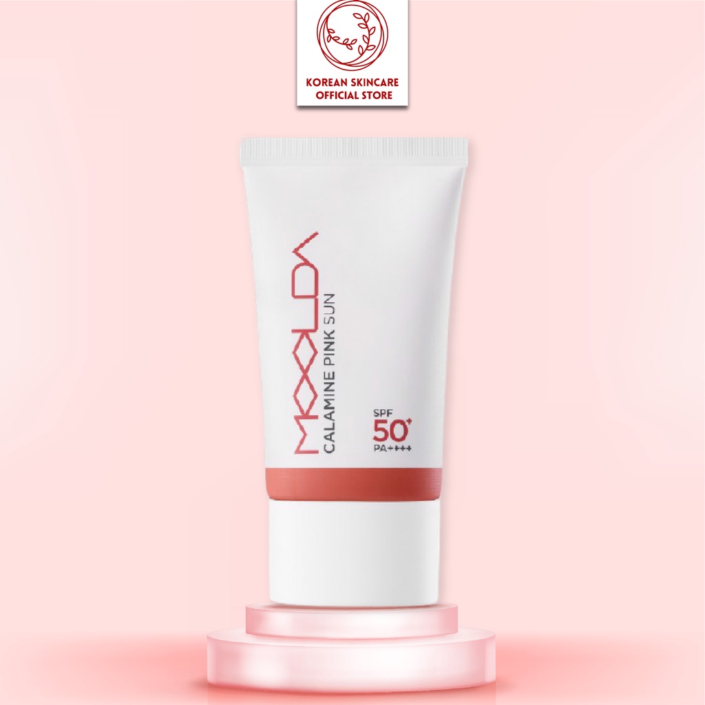 Kem chống nắng nâng tông Moolda Clamine Pink Sun PA++++ SPF50+ 150ml kiểm soát bã nhờn, nâng tông hồng nhẹ